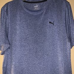 Puma Vintage Y2K Depop Gym Sport Athletic Shirt Blue