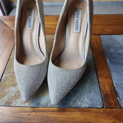 Steve Madden Silver Stilettos 