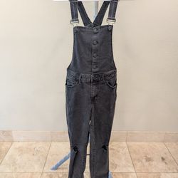 Women's Vintage Stretch Mom Black Overall Size Small