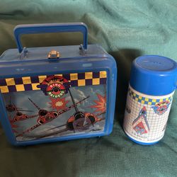 1988 Plastic Ring Raiders Lunchbox and Thermos