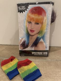 Rainbow Wig For Halloween 