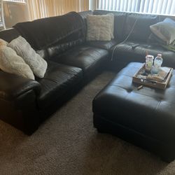 Leather Sectional Couch 