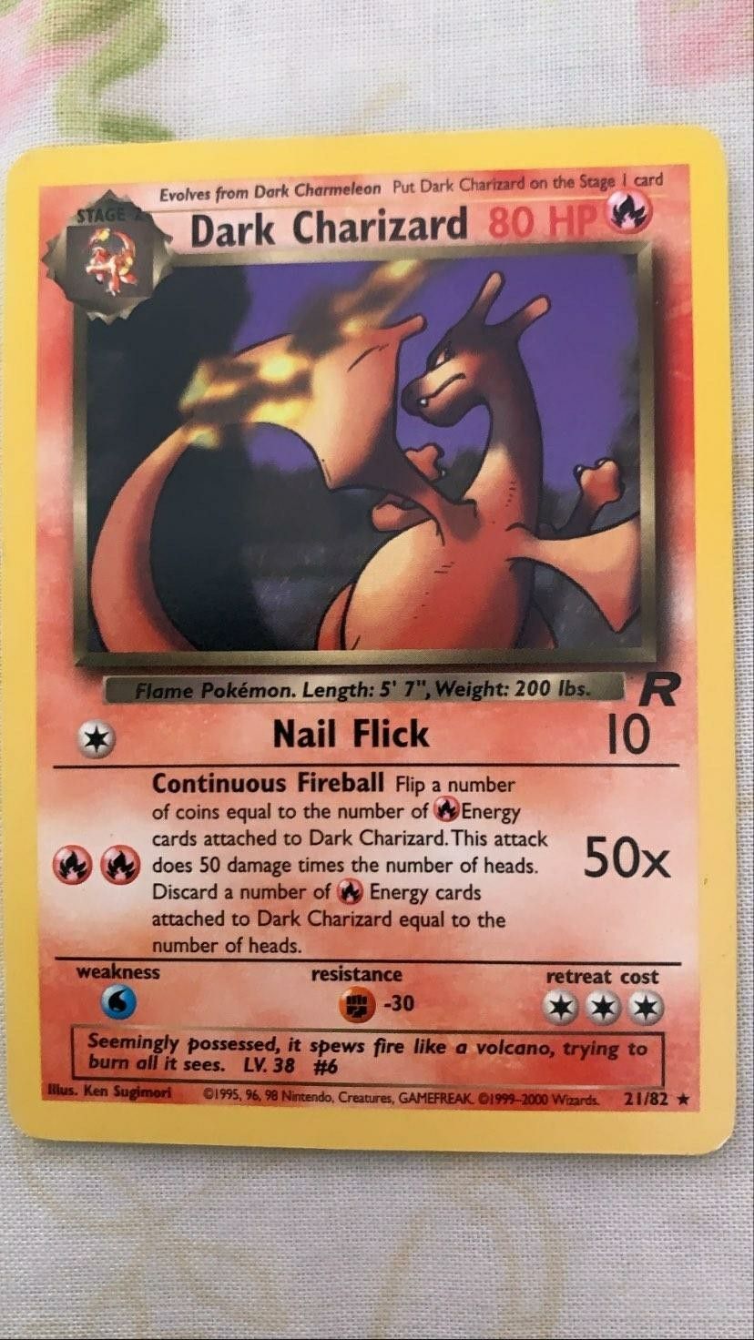 Dark Charizard non holo (Team Rocket Set)