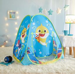 Baby Shark Pop-Up Play Tent for Kids, Collapsible Indoor/Outdoor Playhouse,
