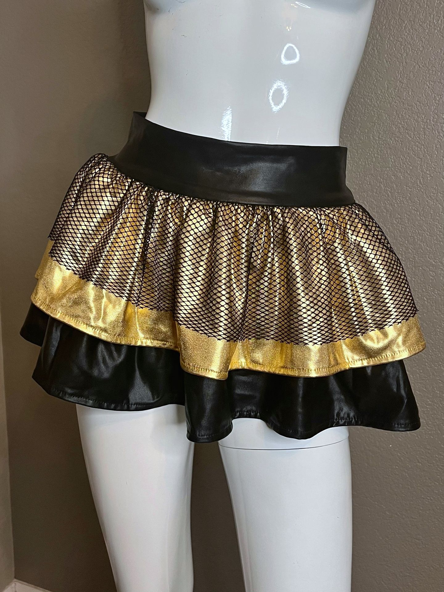 Gold & black tutu/costume mini skirt