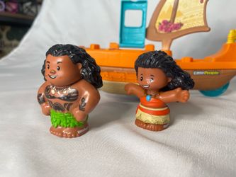 Disney Princess Moana Toys, Moana & Maui's Canoe, Fisher-Price Little People Toddler Toys