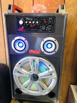 THIS IS A STORE! 🔊🔊Equipo con bocina 10" Recargable PRECIO FIJO//Portable bBluetooth Speaker with 10" woofer FIRM P