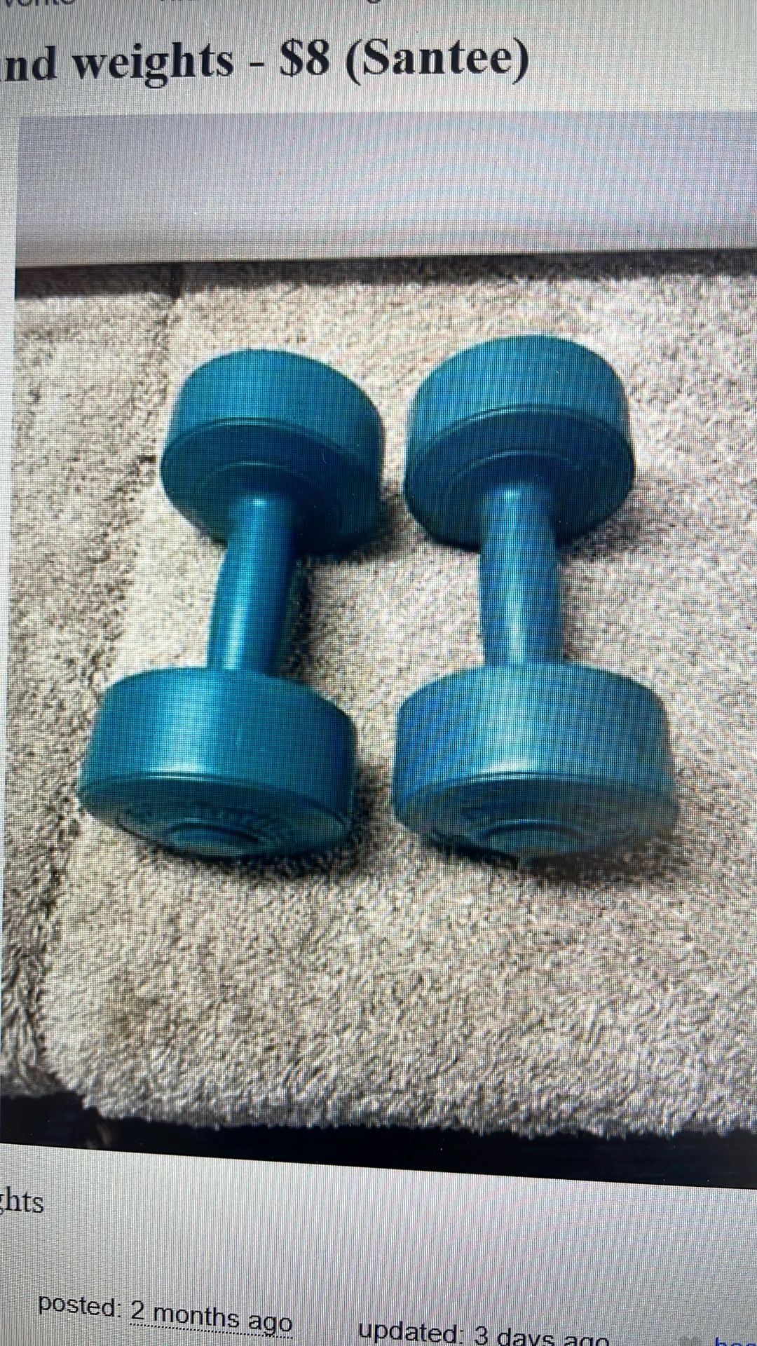 Pair Of 5 Pound Weights,$8 , Or Best Offer.