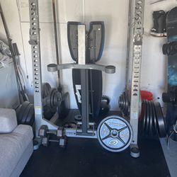 Bench And Metal Olympic Weights (look At Description)