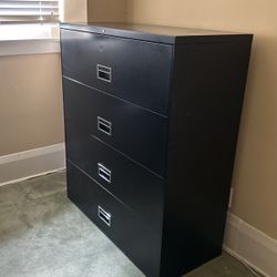 Black Lateral Filing Cabinet