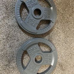2-25lb. Cast Iron Olympic Weight Plates 