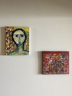 Original Paintings Of Woman And Houses