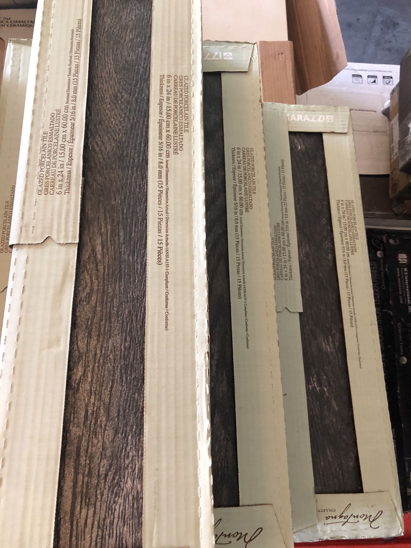 MARAZZI Montagna Smoky Black 6 in. x 24 in. Glazed Porcelain Floor and Wall Tile (14.53 sq. ft. / case)