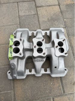 331 365 390 Cadillac Weiand three pot manifold 1(contact info removed)