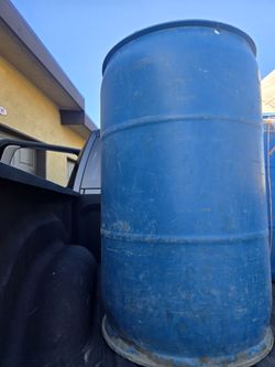Blue Barrels For Horses Ranch Tools Etc