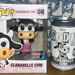 Funko Pop CLARABELLE COW (Exclusive) & Funko Soda Clarabelle Cow (Common) SET