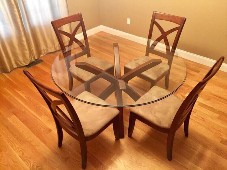 Glass table & chairs