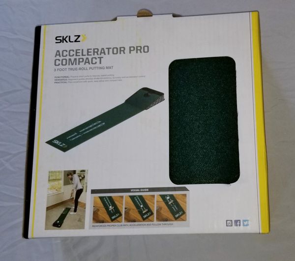 Sklz Accelerator Pro Compact 3 Foot True Roll Putting Mat For Sale