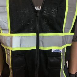 Black High Visibility Vest 