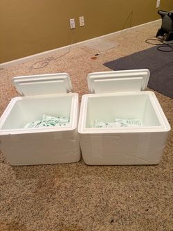 Styrofoam Coolers  – Set of 2