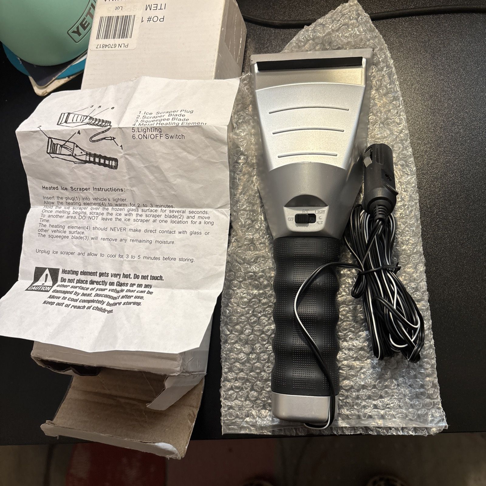 New Heated Ice Scraper
