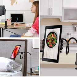 Ideal For Work/Study/Play From Home! Flexible Tablet or Phone Holder with Secure Clamp