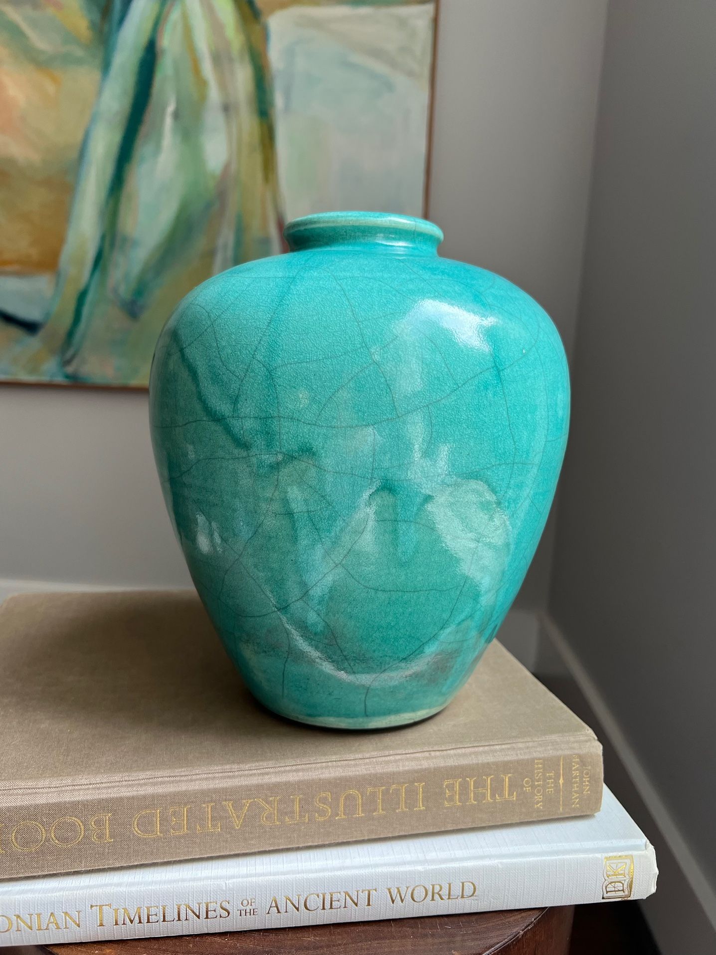 Handcrafted Abstract Accent Vase ( H6" ) firm on price