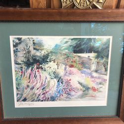 English Garden By Sally C Augustiny Watercolor 