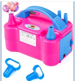 Electric Balloon Pump, Portable Electric Balloon Blower Machine Balloon Air Pump Dual Nozzle 110V 600W Balloon Inflator for Party Decorations