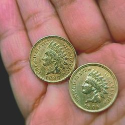 2 indian head  penny 
