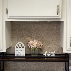 Stove Top Shelf With Decor Included