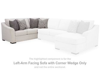 Koralynn Stone Left-Arm Facing Sofa with Corner Wedge 5410248