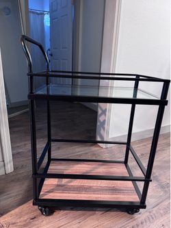 Black bar cart