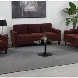New Three Piece Sofa, Loveseat, And Chair With Free Delivery 