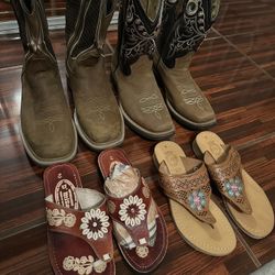 Cowboy Boot & Mexican Sandals