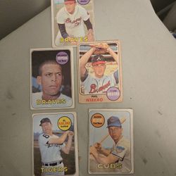 5 Card Of All Hofamers 1960s Cards