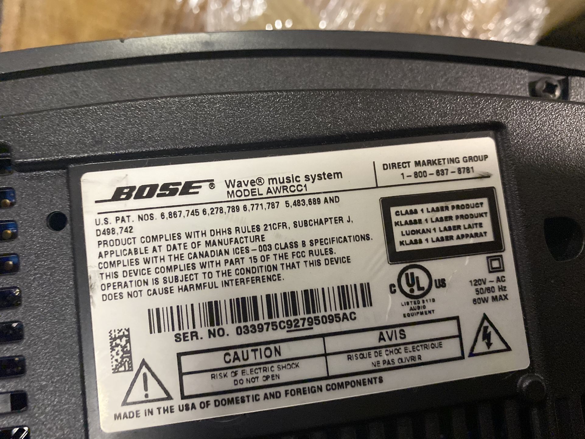 Bose CD Player And Redio