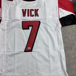 Michael Vick Signed Autograph Custom Jersey - Beckett Coa - Atlanta Falcons