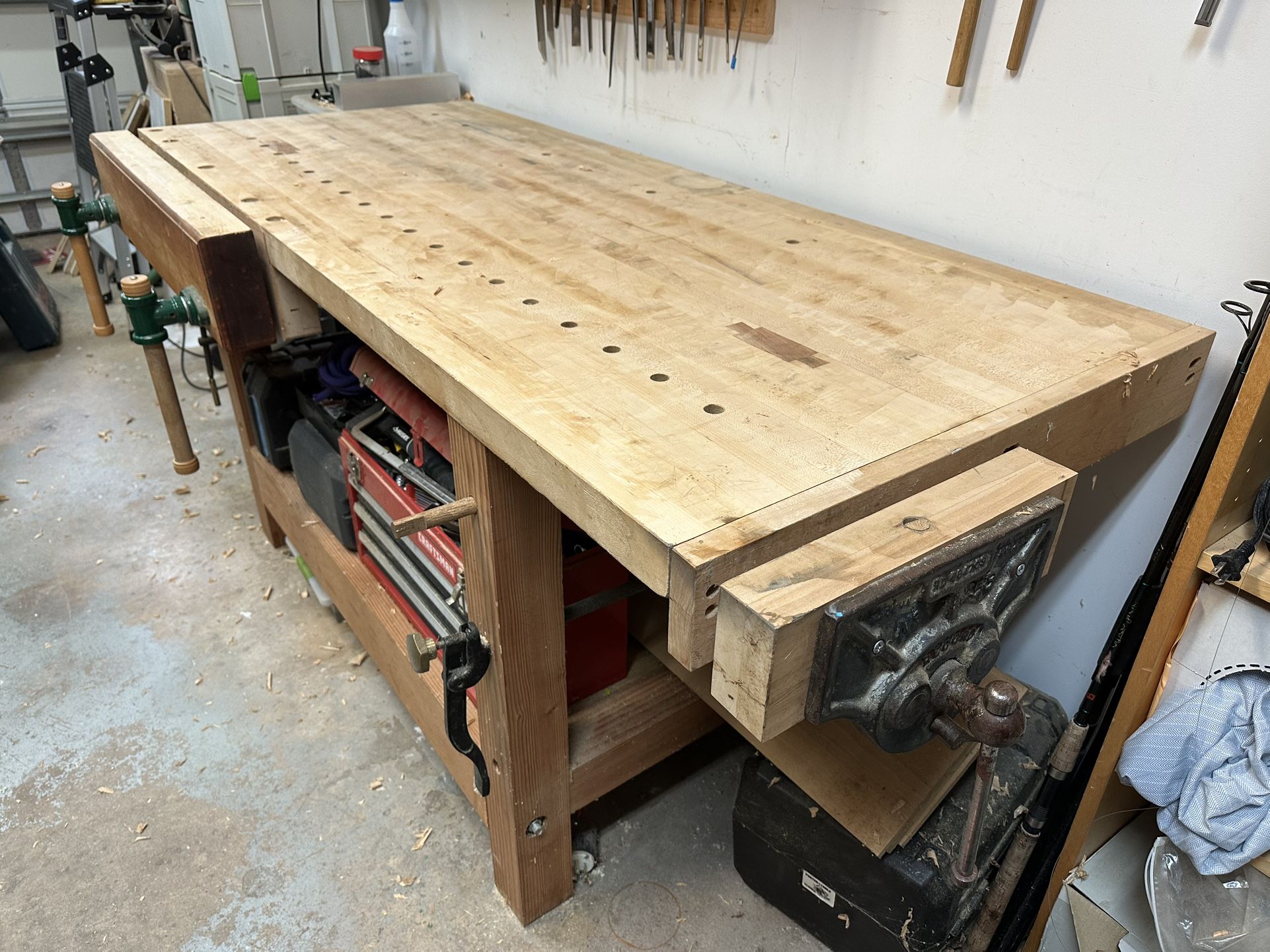 Traditional Woodworking Bench, Handmade Quality, Extreme Heavy Duty! Record Vise!!!