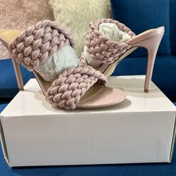 Women’s Braided Strapless Sandal, US Women’s Size 8.5, Color Is Blush, Never Worn
