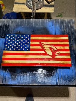 Custom Wood American flags