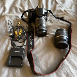 Canon EOS DSLR Camera Kit w/ 2 Lenses (18-55mm & 55-250mm)