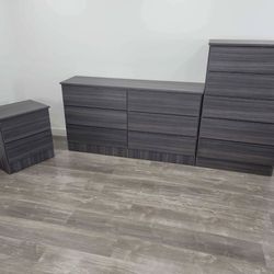 Dresser , Chest And 1 Nightstand - Cómoda, Gavetero Y 1 Mesita De Noche 