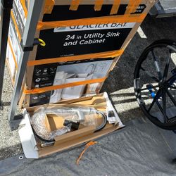 24”utility Sink And Gabinete