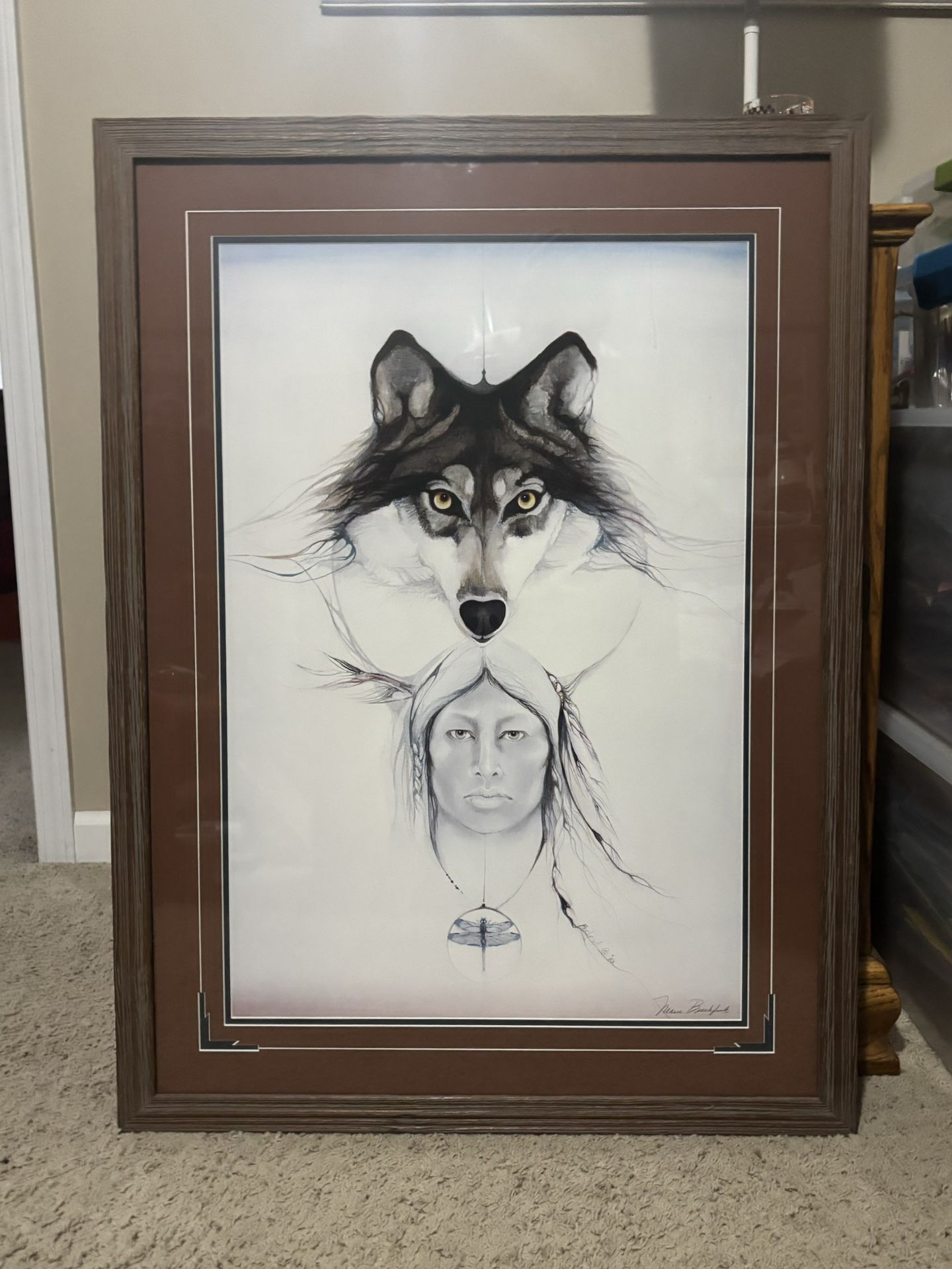 Man and Wolf Artwork