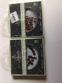 Jolee’s jewels 4mm crystals, flat backs, 2400, copper, square, $7 for 2 pkgs