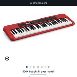 Casio Casiotone, 61-Key Portable Keyboard w/ USB, Red
