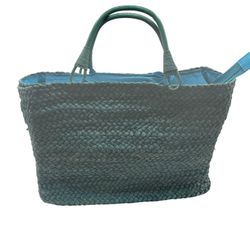 Vintage Bijoux Termer Straw Basket Tote Handbag Purse Shopper Summer.  Large can be used for shopping or beach picnic vacation Comes from a pet and sm