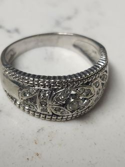 Diamond and 10K plated ring
