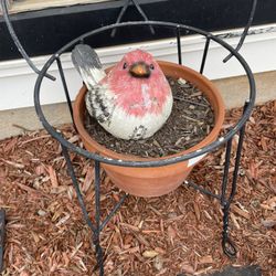 Farmhouse Red Bird Statue 8.75"L x 6"H x 5.5"W